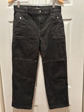Liz Claiborne Black denim Mid-Rise Trousers jeans cute pockets
